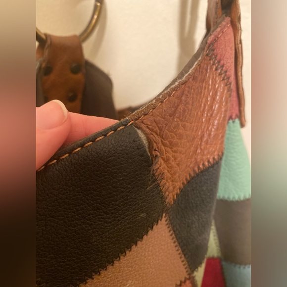 Funky Patchwork Slouchy Purse - Picture 3 of 3